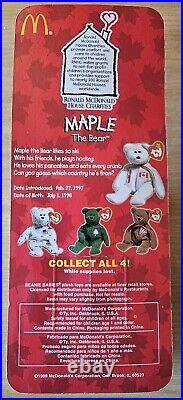 Maple The Bear -1999 McDonald's Ty Beanie Baby With Rare Errors 1993/OAKBROOK