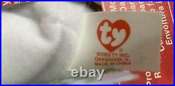 Maple The Bear-1999 McDonalds Ty Beanie Baby with rare errors 1993, OakBrook