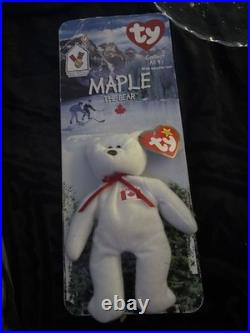 Maple the Bear (rare) Teenie Beanie Baby with TAG ERRORS (description please) Maple the Bear (rare) Teenie Beanie Baby with TAG ERRORS (description please)