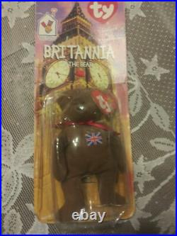 McDonald's Retired TY Beanie Baby Britannia The Bear RARE WITH FOUR ERRORS McDonald's Retired TY Beanie Baby Britannia The Bear RARE WITH FOUR ERRORS
