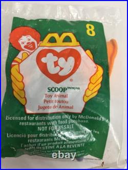 McDonald's Scoop the Pelican TY Beanie Babies #8 RARE with tag errors