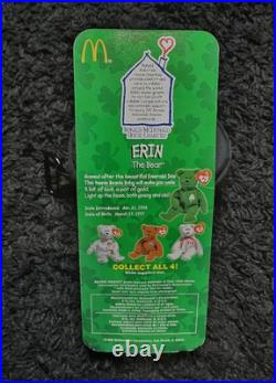 McDonald's TY Beanie Babies RARE 1999 Erin The Bear with Errors! Tush Tag 1993