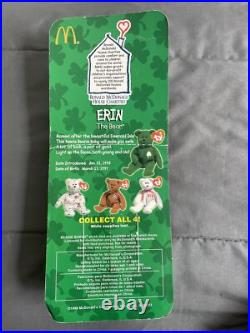 McDonald's TY Beanie Babies RARE 1999 Erin The Bear with Errors! Tush Tag 1993