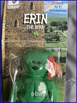 McDonald's TY Beanie Babies RARE 1999 Erin The Bear with Errors! Tush Tag 1993