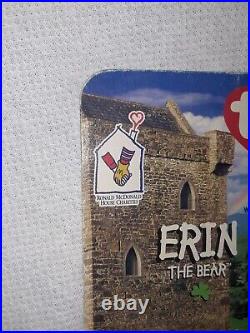 McDonald's TY Beanie Babies RARE 1999 Erin The Bear with Errors unopened