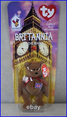 McDonald`s TY Beanie Baby Britania The Bear With Rare Tag Errors 1993 & Oakbrook