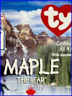 McDonald's TY Maple The Bear Beanie Baby WithErrors! RARE! Intro 1997SEALEDNEW