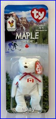 McDonald's TY Maple The Bear Beanie Baby WithErrors! RARE! Intro 1997SEALEDNEW