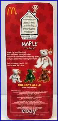 McDonald's TY Maple The Bear Beanie Baby WithErrors! RARE! Intro 1997SEALEDNEW