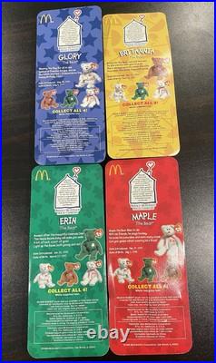 McDonald's TY Teenie Beanie Babies Intl Bears Set 1999 with 1993 Tag Error RARE