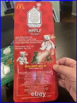 McDonald's TY Teenie Beanie Babies Intl Bears Set 1999 with 1993 Tag Error RARE