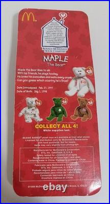 McDonald's ty Maple the Bear Beanie Baby RARE ERRORS Canada