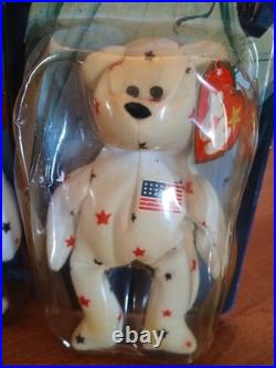 McDonalds TY Beanie Babies Complete Set 5 International Bears With Errors, RARE