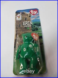 McDonalds TY Beanie Babies RARE 1999 2 Erin The Bear with Errors Tush Tag 1993