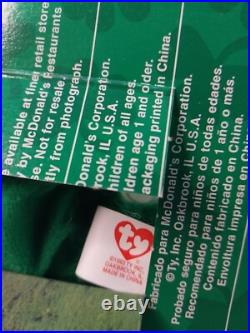 McDonalds TY Beanie Babies RARE 1999 2 Erin The Bear with Errors Tush Tag 1993