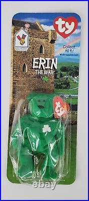 McDonalds TY Beanie Babies RARE 1999 Erin The Bear Tush Tag Error 1993, Oakbrook