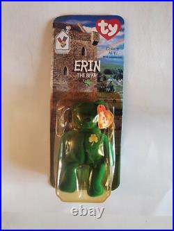McDonalds TY Beanie Babies RARE 1999 Erin The Bear with Errors Tush Tag 1993