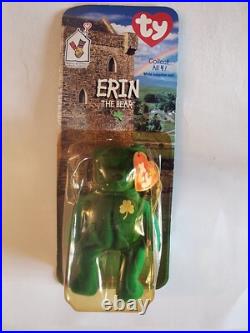 McDonalds TY Beanie Babies RARE 1999 Erin The Bear with Errors Tush Tag 1993