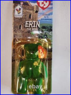 McDonalds TY Beanie Babies RARE 1999 Erin The Bear with Errors Tush Tag 1993