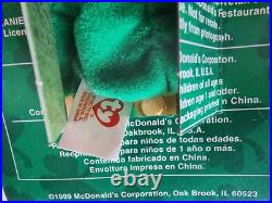 McDonalds TY Beanie Babies RARE 1999 Erin The Bear with Errors Tush Tag 1993