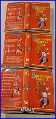 McDonalds TY International Bears II Teenie Beanie Babies, LOT OF 3 1999 Rare NEW