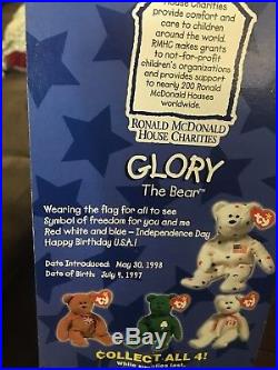 McDonalds Ty Glory The Bear, Rare With Errors, Only 4,000 Produced