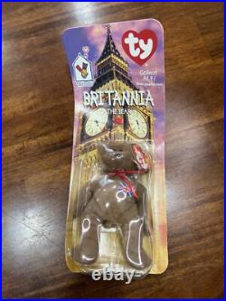 Mcdonalds TY Beanie Baby Britannia The Bear RARE WITH 2 TAG ERRORS