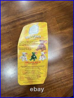 Mcdonalds TY Beanie Baby Britannia The Bear RARE WITH 2 TAG ERRORS