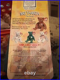 Mcdonalds TY Beanie Baby Britannia The Bear RARE WITH ERRORS