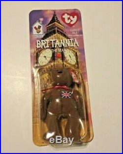 Mcdonalds TY Beanie Baby Britannia The Bear RARE WITH ERRORS UNCIRCULATED MINT