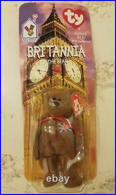 Mcdonalds TY Beanie Baby Britannia The Bear RARE With Many ERRORS 1 Of 4000