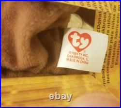 Mcdonalds TY Beanie Baby Britannia The Bear RARE With Many ERRORS 1 Of 4000