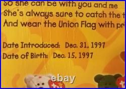Mcdonalds TY Beanie Baby Britannia The Bear RARE With Many ERRORS 1 Of 4000