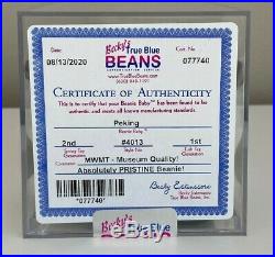 Mega Rare 2nd Gen Peking Beanie Baby Authenticated Mwmt Mq Pristine