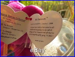 Millenium (1999)Ty BeanieBaby BearAUTHENTIC/Rare/RetiredMISSPELLED NAME