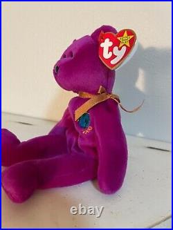 Millennium Bear TY Beanie Baby (Retired) 1999 Mint Condition RARE Hologram Tag