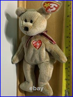 Mint Rare 1999 Signature Bear Ty Beanie Baby Multiple Errors Pellets