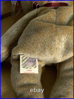 Mint Rare 1999 Signature Bear Ty Beanie Baby Multiple Errors Pellets