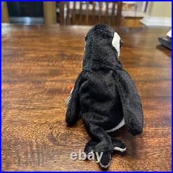 Mint Rare Retired 1997 TY Puffer the Puffin Beanie Baby 4181 Tag Errors