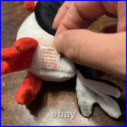 Mint Rare Retired 1997 TY Puffer the Puffin Beanie Baby 4181 Tag Errors