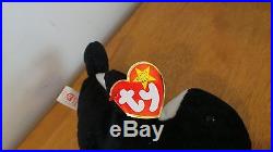 Mint Ty Beanie Baby Waves the Whale with (Echo) Tags, PVC, Extremely Rare