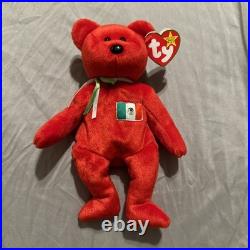 Mint Very Rare TY Beanie Baby Osito All Errors, Mexican Beanie Bear