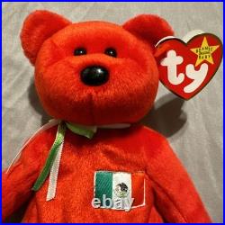 Mint Very Rare TY Beanie Baby Osito All Errors, Mexican Beanie Bear