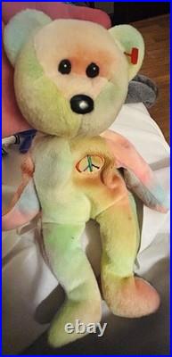Missing The Tag Rare Edition of Peace The Beanie Bear 1996 Ty Beanie