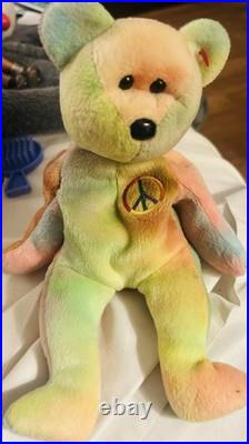 Missing The Tag Rare Edition of Peace The Beanie Bear 1996 Ty Beanie