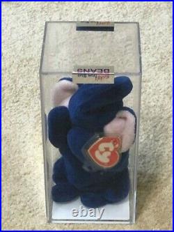 Mwmt Mq Authenicated 3rd/1st Generation Royal Blue Peanut Ty Beanie Baby (rare)