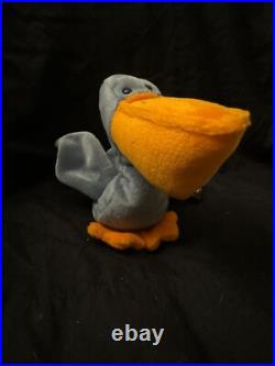 NEAR MINT RARE/ RETIRED Scoop the Pelican 1996 Ty Beanie Baby w TAG ERRORS