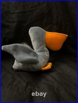 NEAR MINT RARE/ RETIRED Scoop the Pelican 1996 Ty Beanie Baby w TAG ERRORS