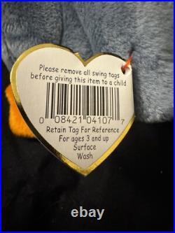 NEAR MINT RARE/ RETIRED Scoop the Pelican 1996 Ty Beanie Baby w TAG ERRORS