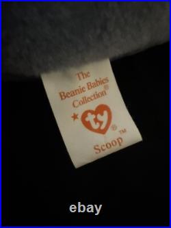 NEAR MINT RARE/ RETIRED Scoop the Pelican 1996 Ty Beanie Baby w TAG ERRORS